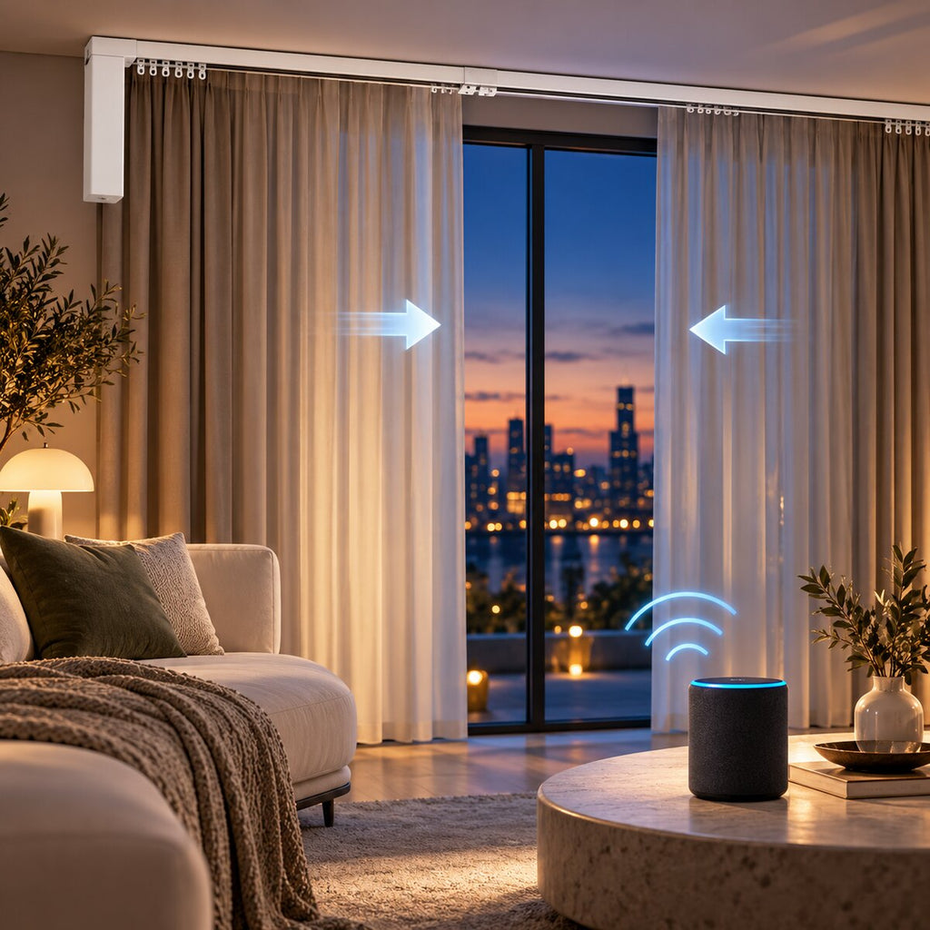 DINUZO Smart Curtain Track 3–5 m – șină electrică pentru perdele